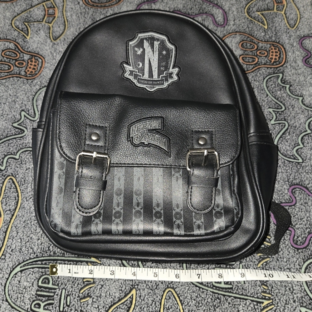 WEDNESDAY ADDAMS Backpack -Nevermore Academy Mini Backpack Purse - Addams Family